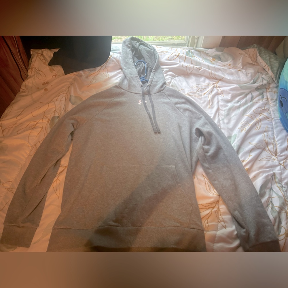 Grey Under Armour hoodie size medium